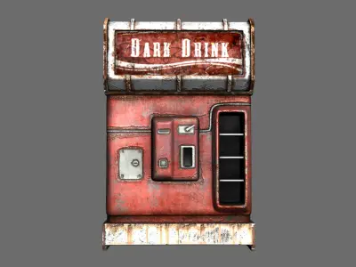 cold drink dispenser machine Low-poly 3D model purchase