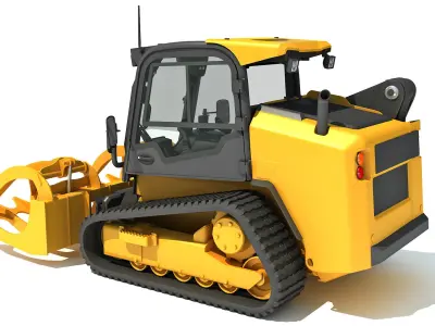 Log Fork Mini Skid Steer Loader 3D model