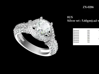 Wedding Ring  3D print model 256
