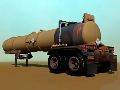 Old Pump Trailer 3D model