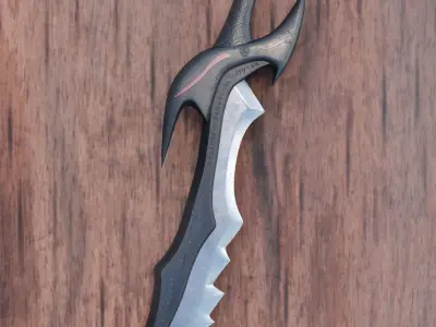 Dagger pair of swords Low-poly 3D model