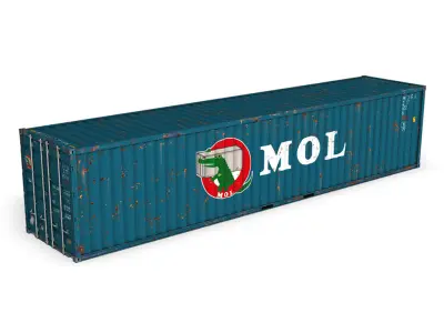 40ft Shipping Container - MOL 3D model