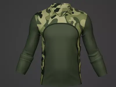 Military Soldier Clothing T-shirt Low-poly 3D model 16