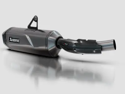 Akrapovic Slip-On Exhaust Low-poly 3D model