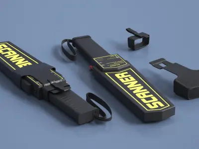 RANSENERS Handheld Metal Detector with Strap 3D model