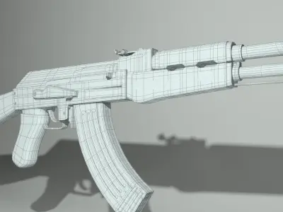 Ak-47 rifle 3D model order