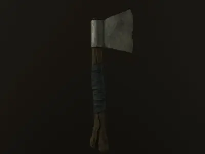 old-axe axe Free low-poly 3D model