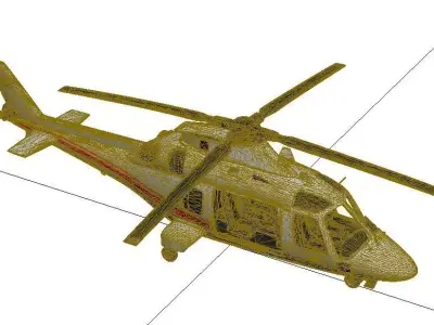AgustaWestland AW109 Helicopter Twin Engine Air Vehicle 3D model
