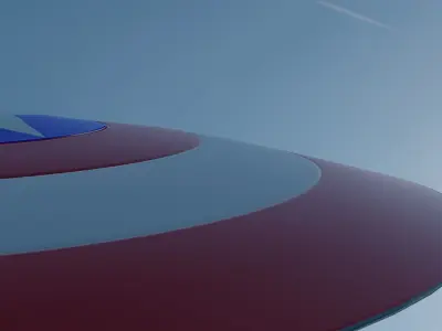 2 shied Collection captain america flying in sky 3D Model Pack