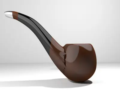Smoking Pipe - Bent 3D model