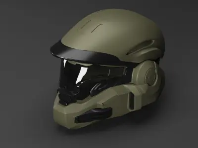 Helmet of halo Low-poly 3D model