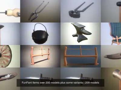 FunFant items over 200 models plus some variants 3D Model Pack