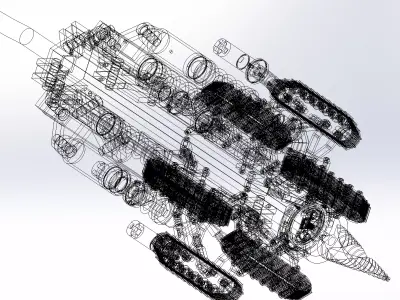 Inspection Drilling Crawling Robot  3D model