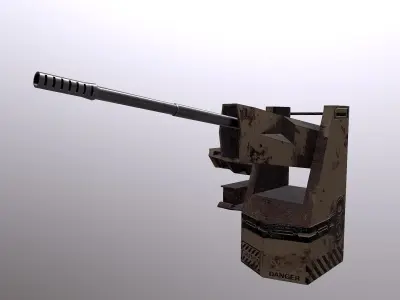 TURRET 04 Low-poly 3D model