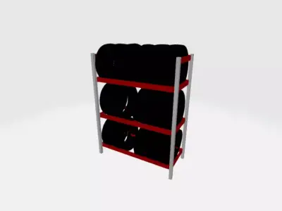 Rack de pneus Free 3D model