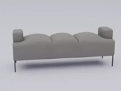 OutdoorSofa Low-poly 3D model