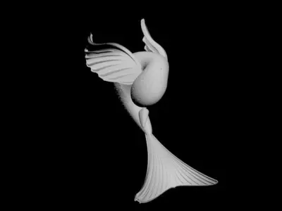 Hummingbird pendant 3D model