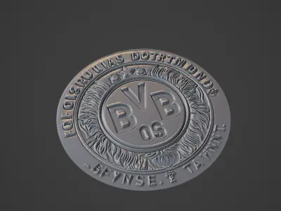 borussia dortmund Football Medallion 3D print model get