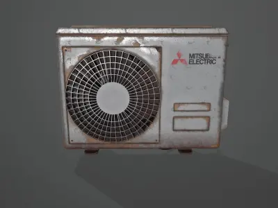 Rusty Aircon Unit Low-poly 3D model