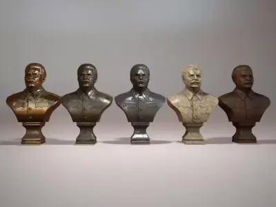 Stalin bust of mao tse tung Low-poly 3D model