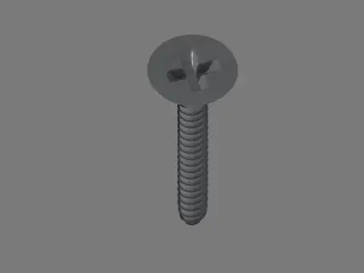 screw 3D model Textured