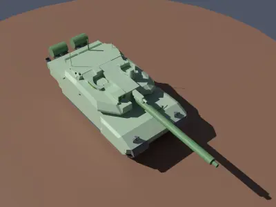 Tank -  French Leclerc Low-poly 3D model