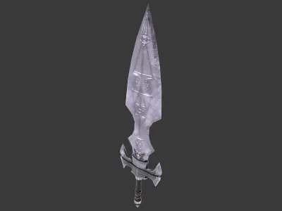 Medieval Great Sword Low-poly 3D model