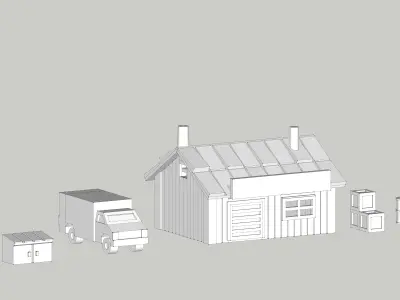 Railroad Hardware Workshop Parts Store by Outland Models Low-poly 3D model