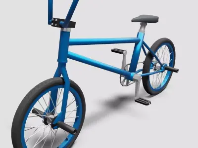 BMX Bike - Blue  Low-poly 3D model