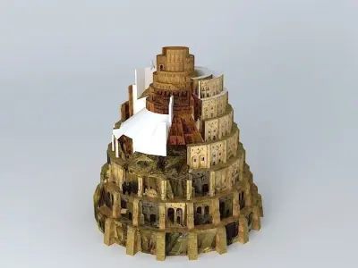 Tower of babel Free 3D model