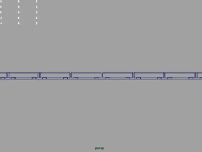 Suburban train RUS UA Low-poly 3D model