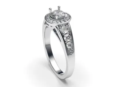 solitaire with ring sizes  9 part S76 3D print model