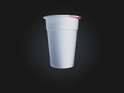 plastic cup Low-poly 3D model