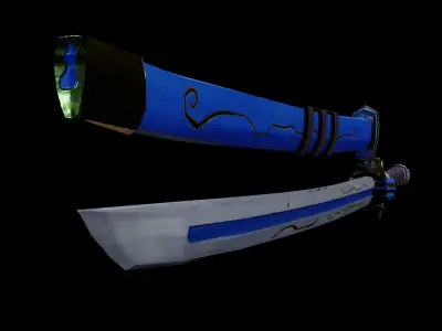 Reais Sword - Katana Blade Low-poly 3D model