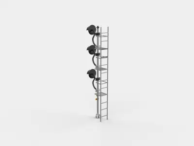 Railway Semaphore Signal 3D model