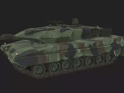 Tank Leopard 2A5 Low-poly 3D model