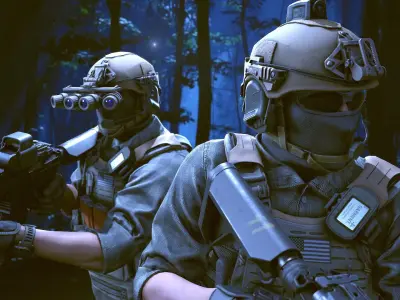 PMC Soldier V2 Low-poly 3D model