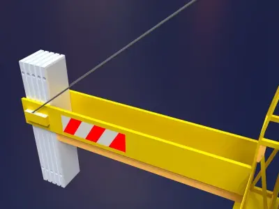 Tower Crane Low-poly 3D model purchase