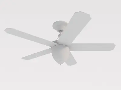 Ceiling fan with light 3D model purchase