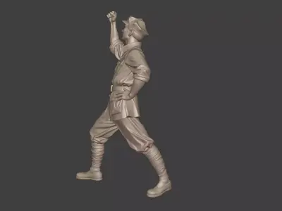 Military sculpture warrior military battle war hero soldier 3D print model 7