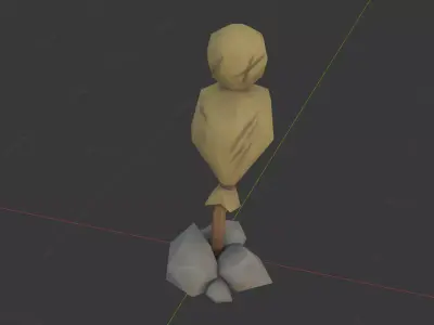 Low Poly Stylized Target Dummy  Free low-poly 3D model