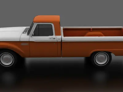 F-Series F-100 Styleside Pickup 1965 Low-poly 3D model