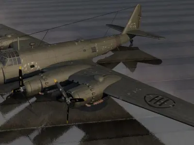 Piaggio P-108B Artigliere 3D model