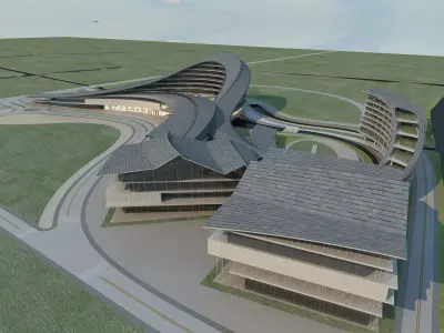 Futuristic Skyscraper 2 3D model