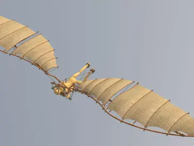 leonardo da vinci Low-poly 3D model