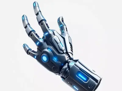 SciFi Robotic Hand Bionic Arm Low-poly 3D model