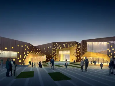3Dmax fashion city commercial square building 319 3D model