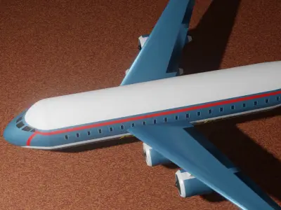 Airbus - Animated Low-poly 3D model