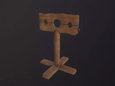 Pillory 3D Model Low-poly 3D model