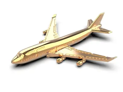 Boeing 747 aircraft pendant 3D print model